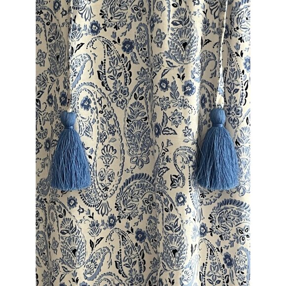 J. Jill Size Large Tunic Top Boho Hippie Festival NEW casual tassels embroidered - Picture 3 of 11